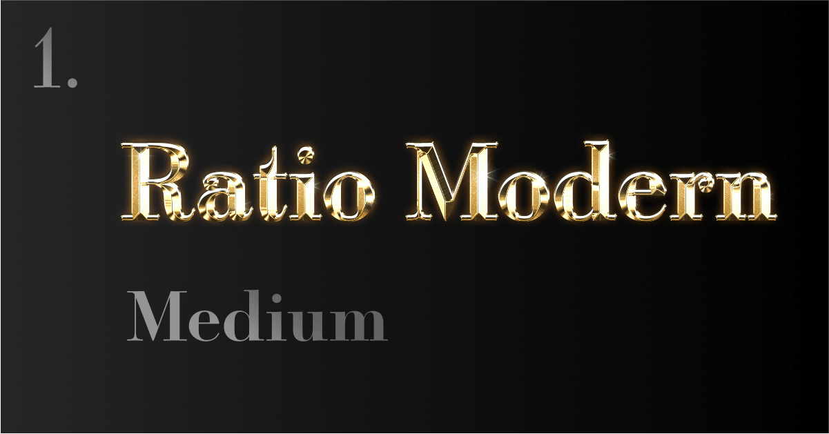 Font number 1 - ratio modern