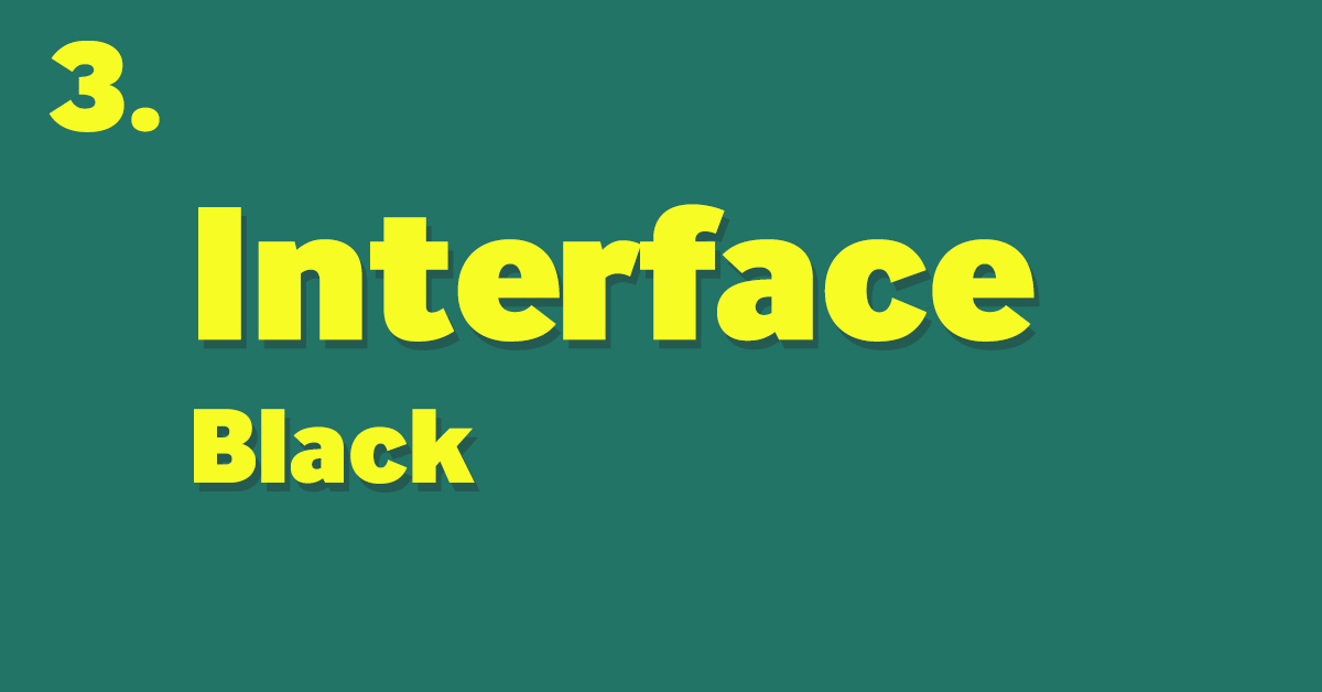 Font number 3 - Interface Black